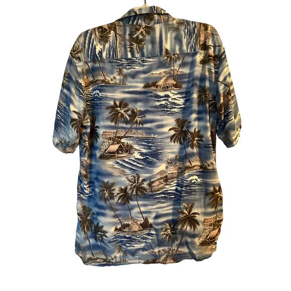 GUC Pierre Cardin 100% Rayon Tropical Print Shirt Size Medium - Picture 2 of 4
